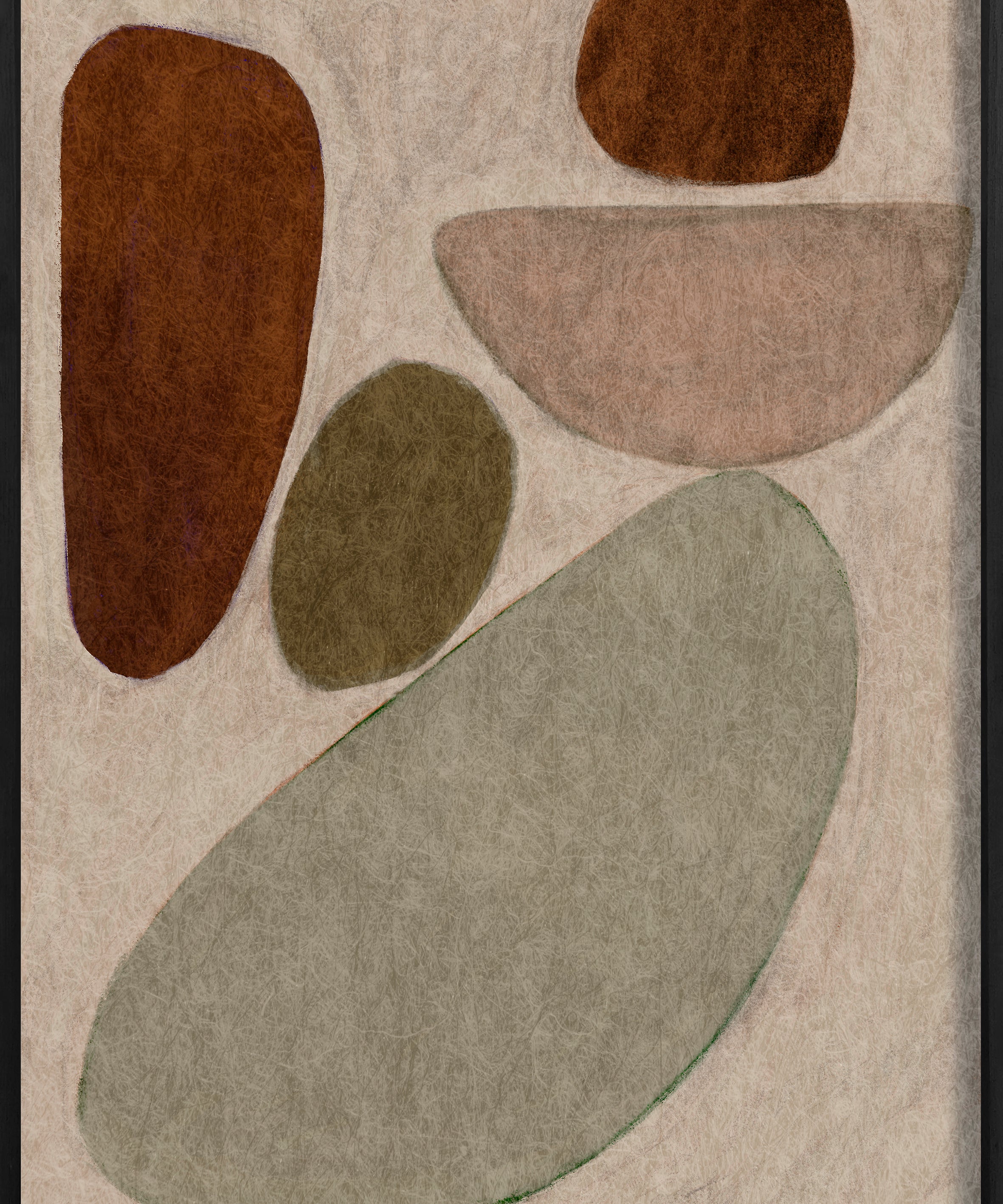 Hisui Walldecoration Wandkraft 80x120 cm Baklijst Zwart