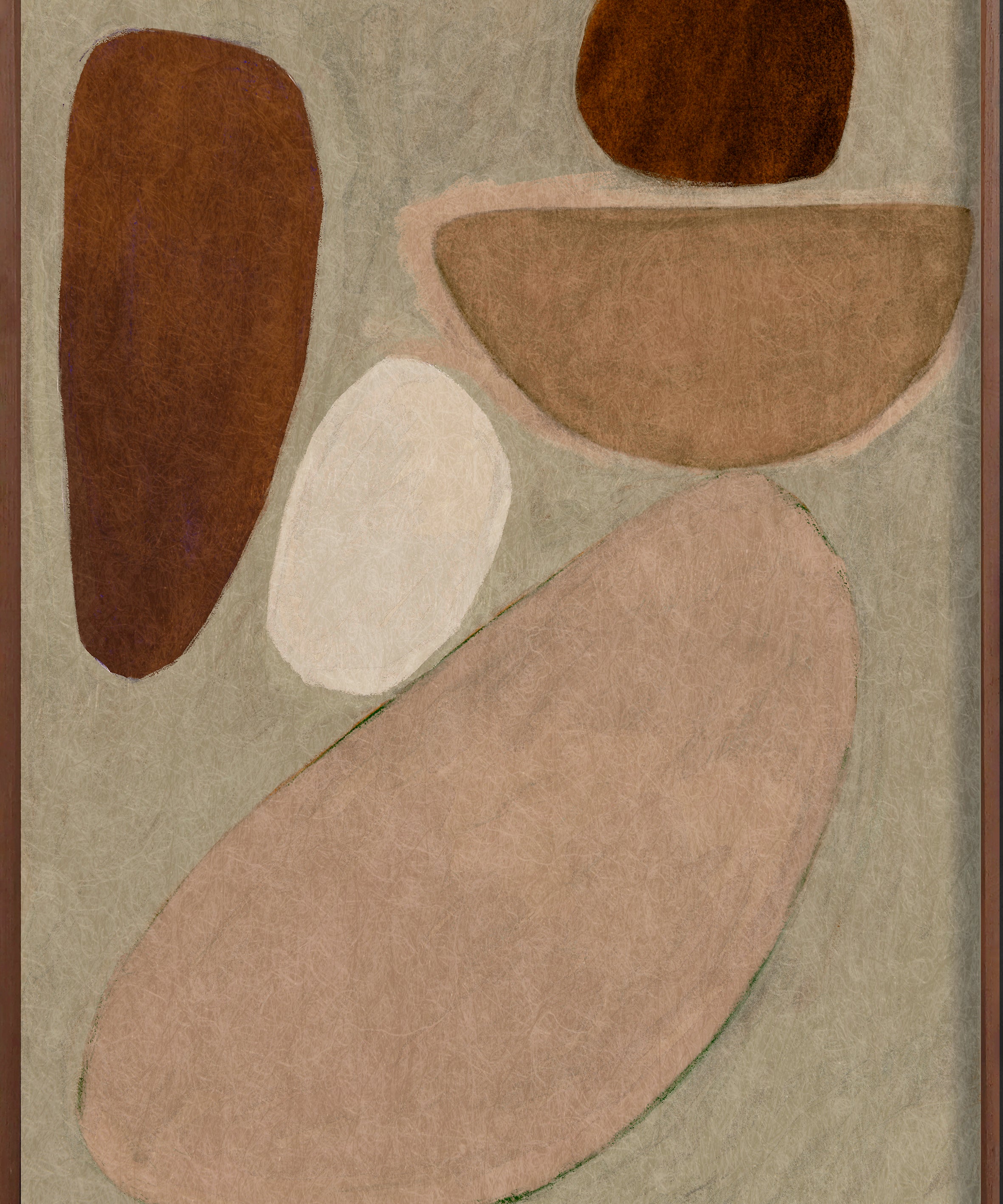 Kohaku Walldecoration Wandkraft 80x120 cm Baklijst Wenge