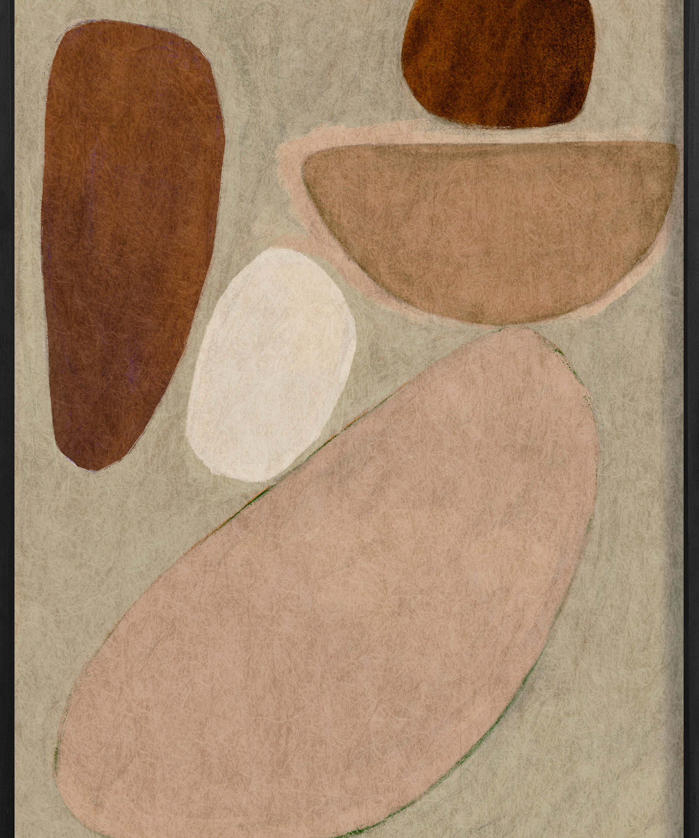 Kohaku Walldecoration Wandkraft 80x120 cm Baklijst Zwart