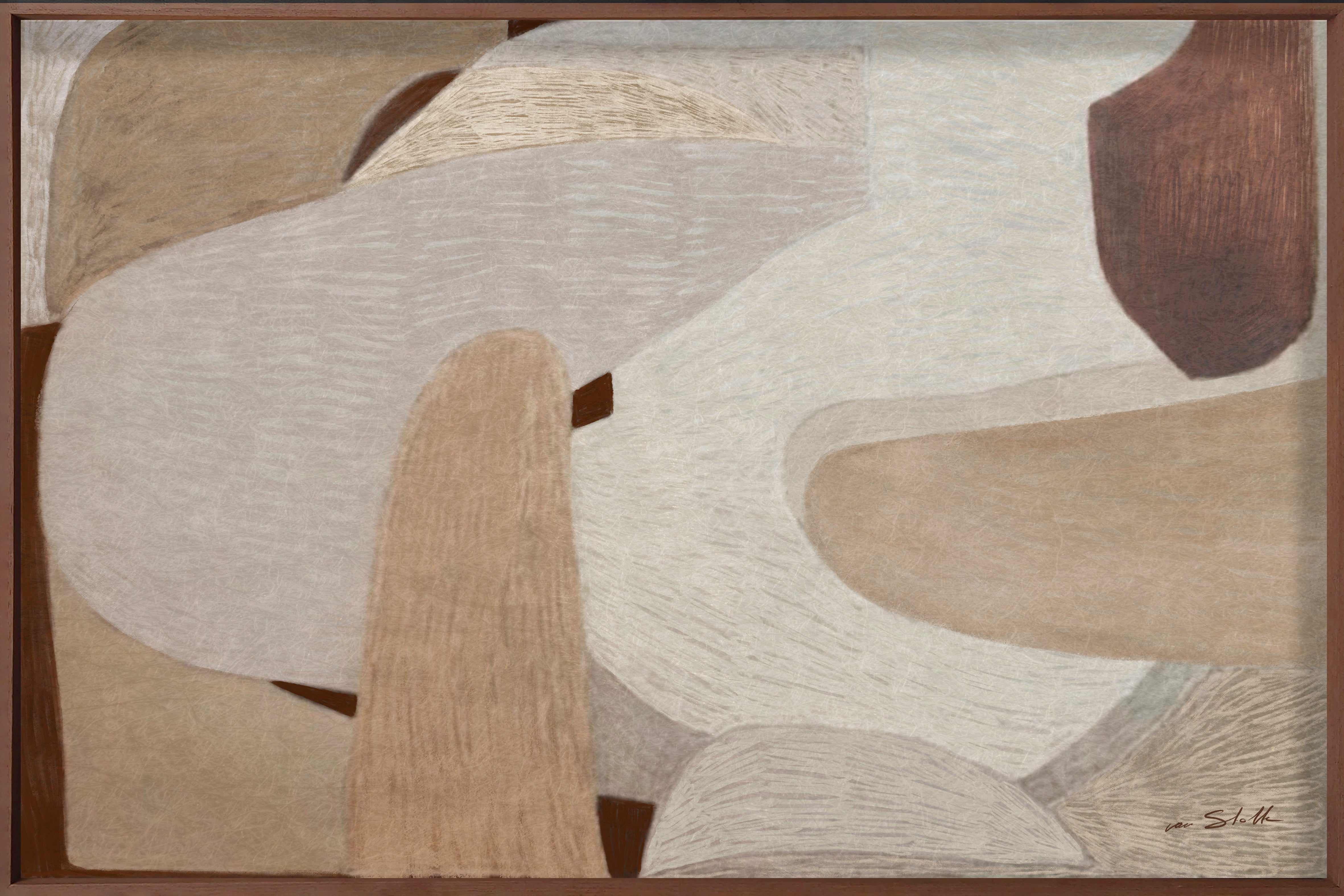 Tahao Walldecoration Wandkraft 120x80 Floater Frame Wenge