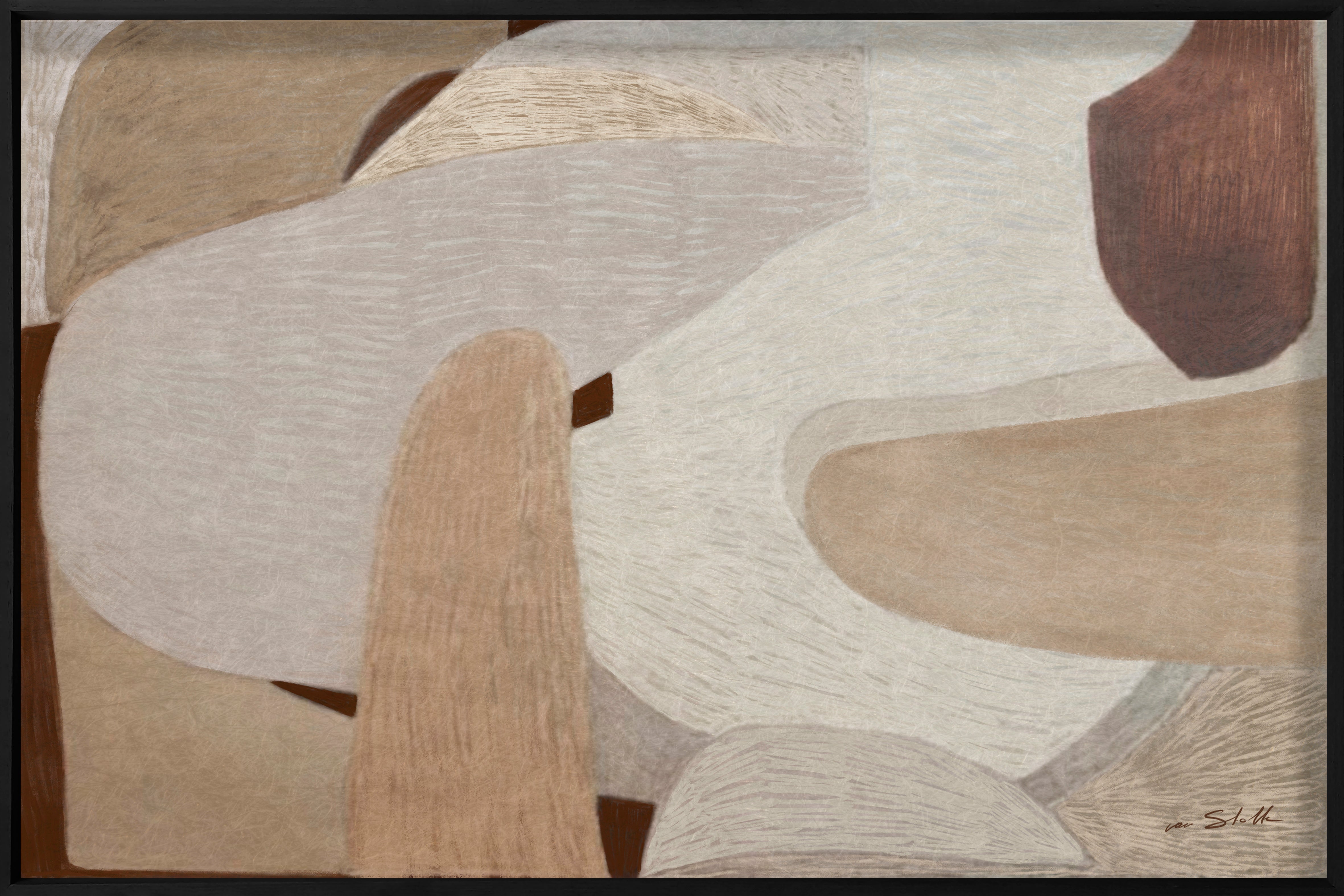 Tahao Walldecoration Wandkraft 120x80 cm Baklijst Zwart