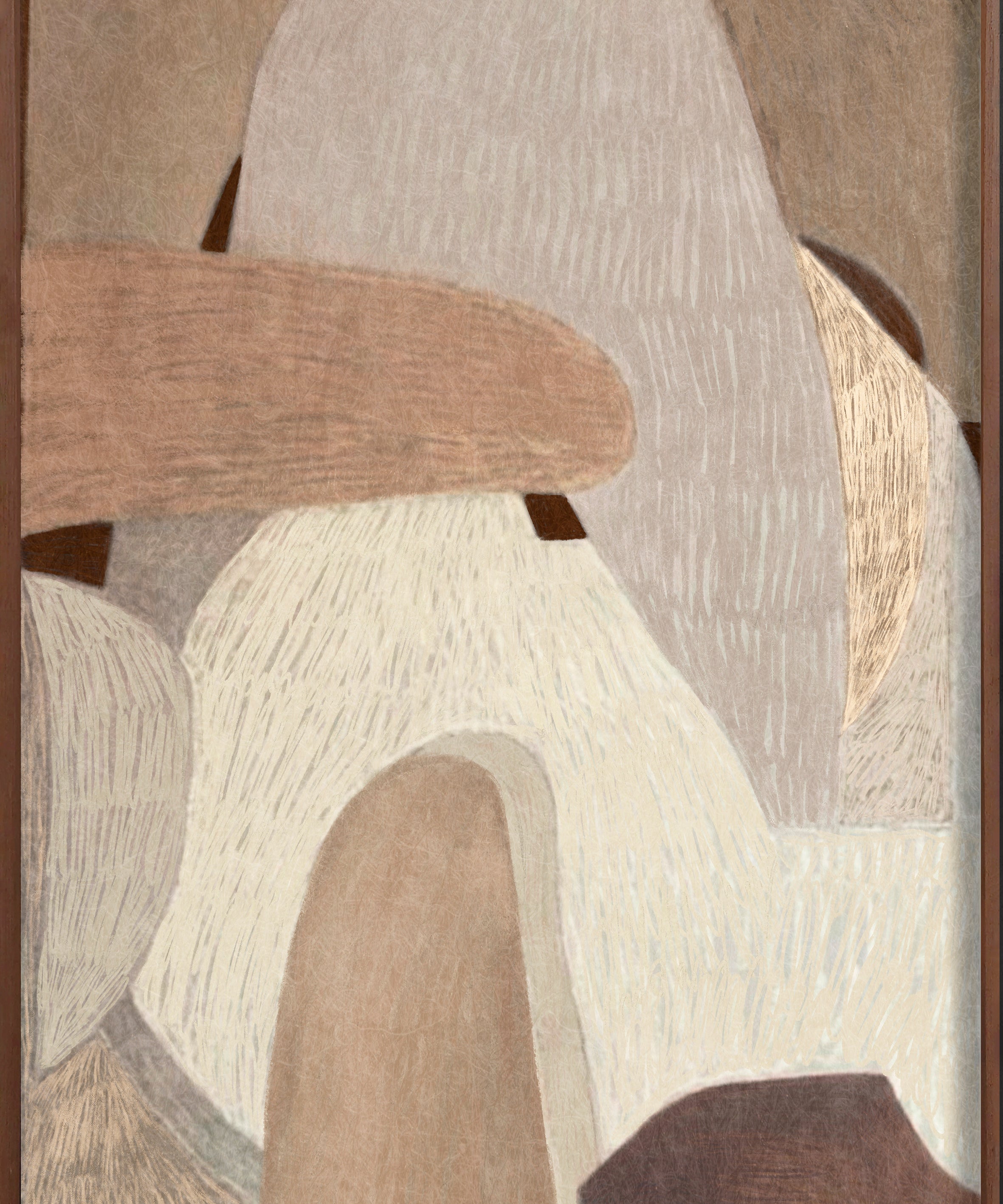 Tahao Walldecoration Wandkraft 80x120 cm Baklijst Wenge
