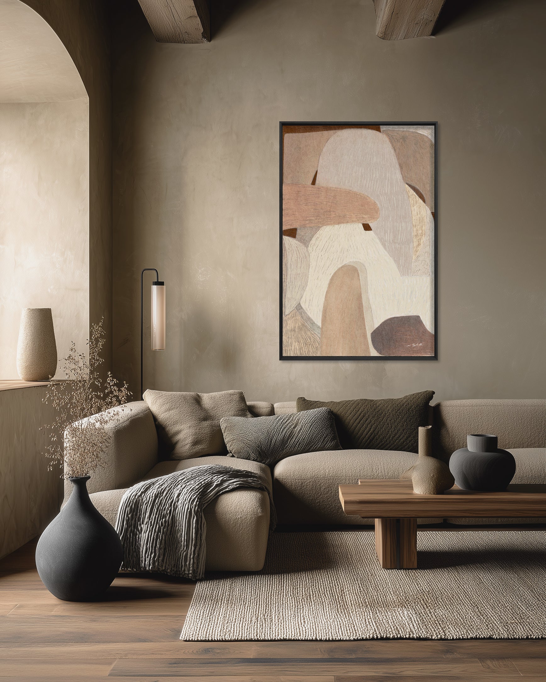 Tahao Walldecoration Wandkraft 98x148 Floater Frame Black