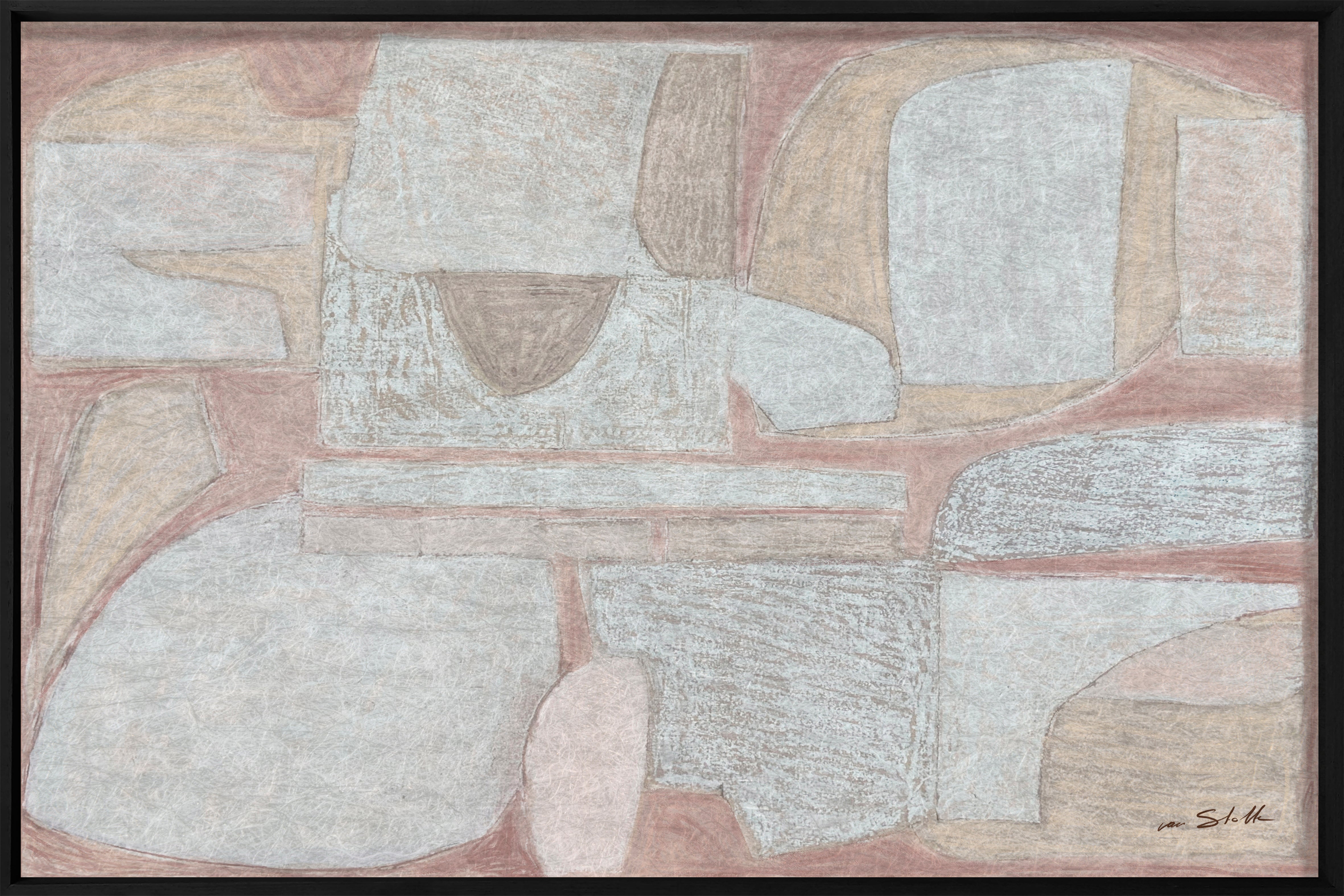 Tanada Walldecoration Wandkraft 120x80 cm Baklijst Zwart