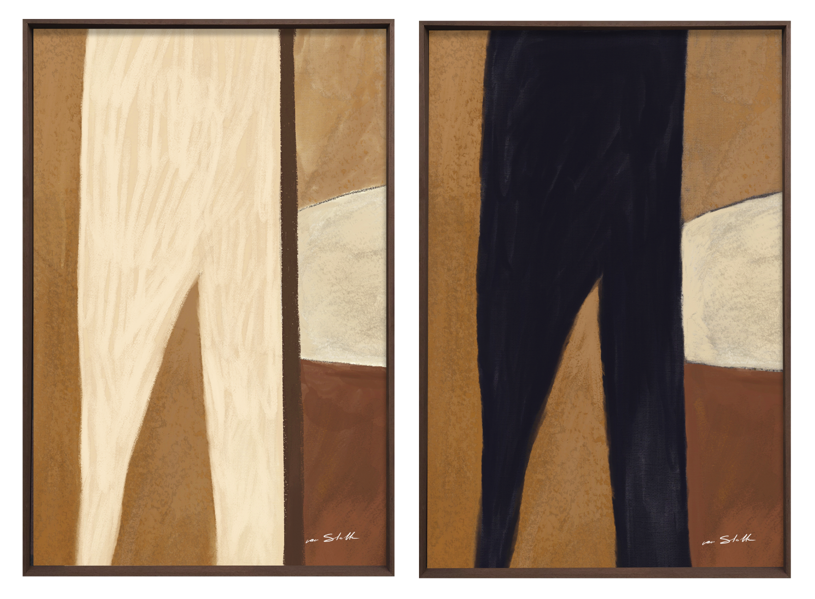 Apex and Vertex Walldecoration Wandkraft 80x120 cm Baklijst Zwart