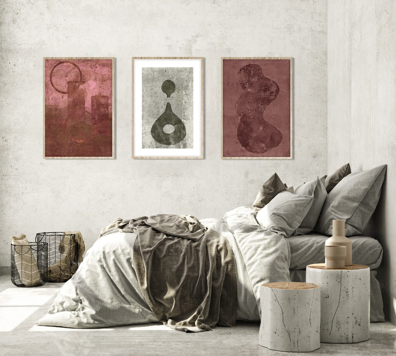 Organic vase in Green Walldecoration Wandkraft