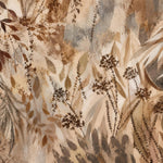 Prairie picturale d'herbes et de feuilles séchées terre de Sienne, caramel et crème, Wandkraft