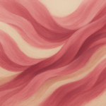 Silk Current - abstracte zijden golven roze wanddecoratie