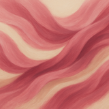Silk Current - abstracte zijden golven roze wanddecoratie