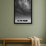 Snow Drift interieur mockup met zwarte lijst