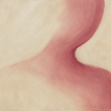Soft Turn - abstracte schouderstudie roze wanddecoratie