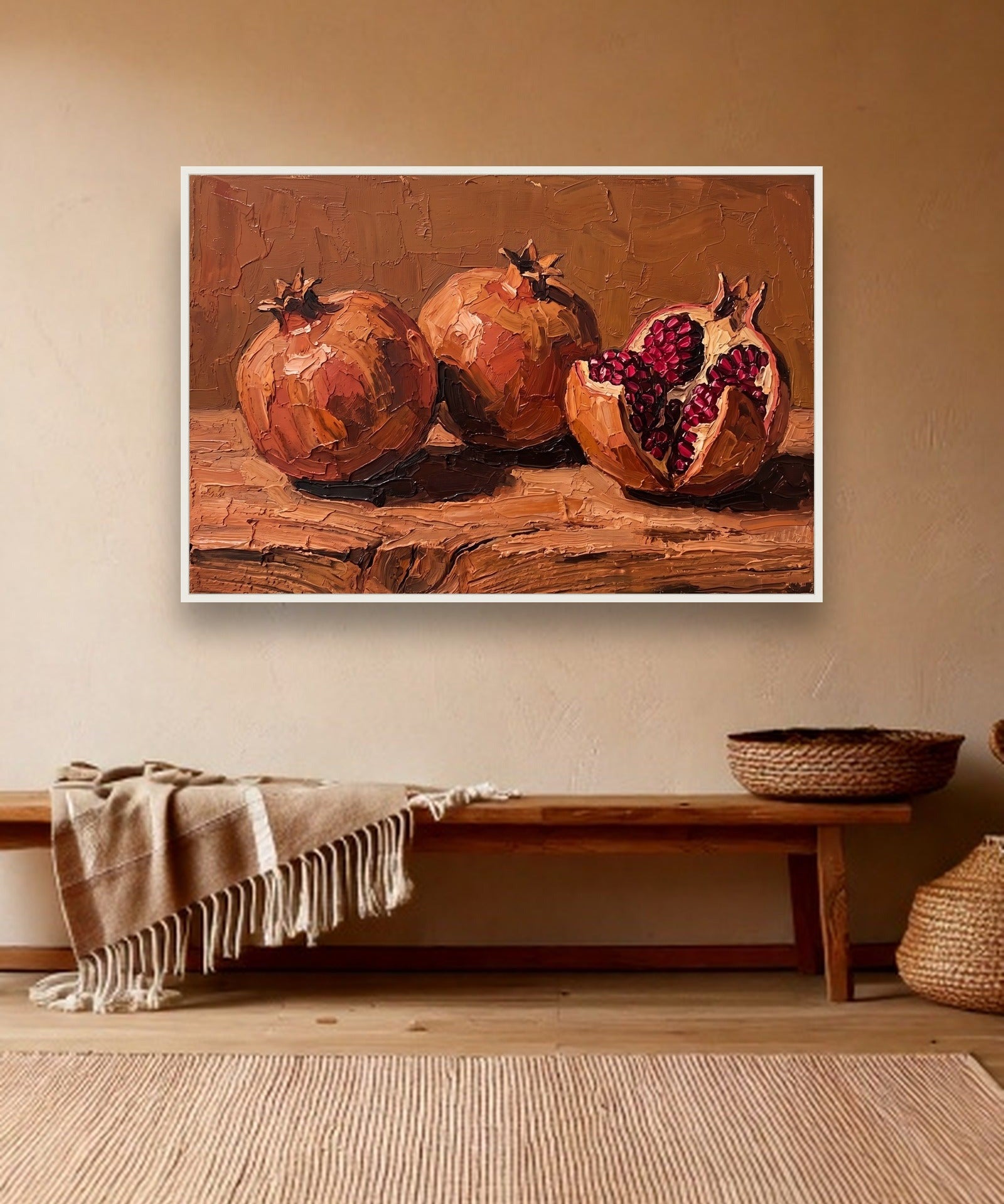 Split Pomegranate sfeerbeeld met witte baklijst