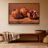 Split Pomegranate sfeerbeeld met zwarte baklijst in bohemien interieur