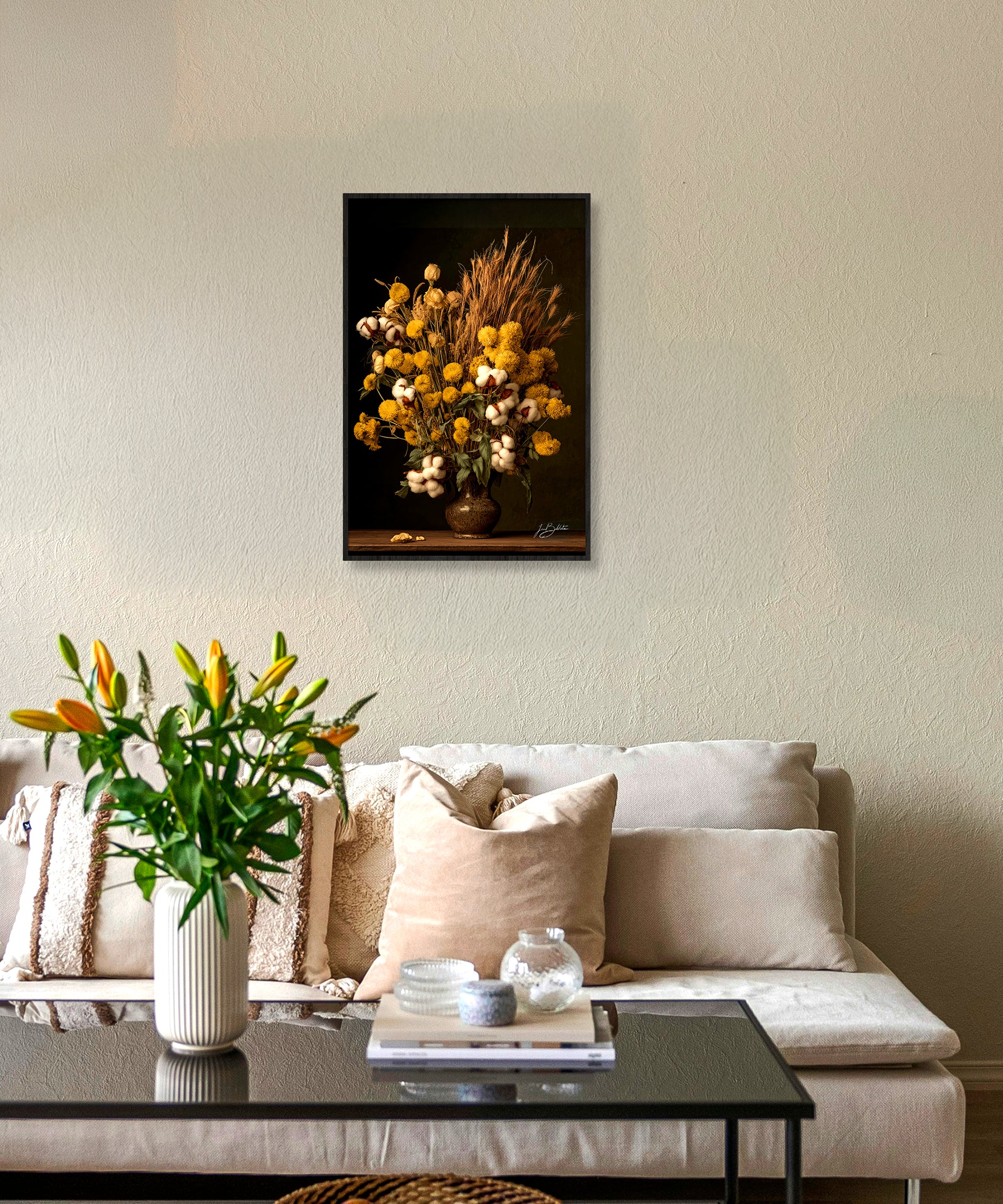 Cotton Wild Flowers Walldecoration Wandkraft