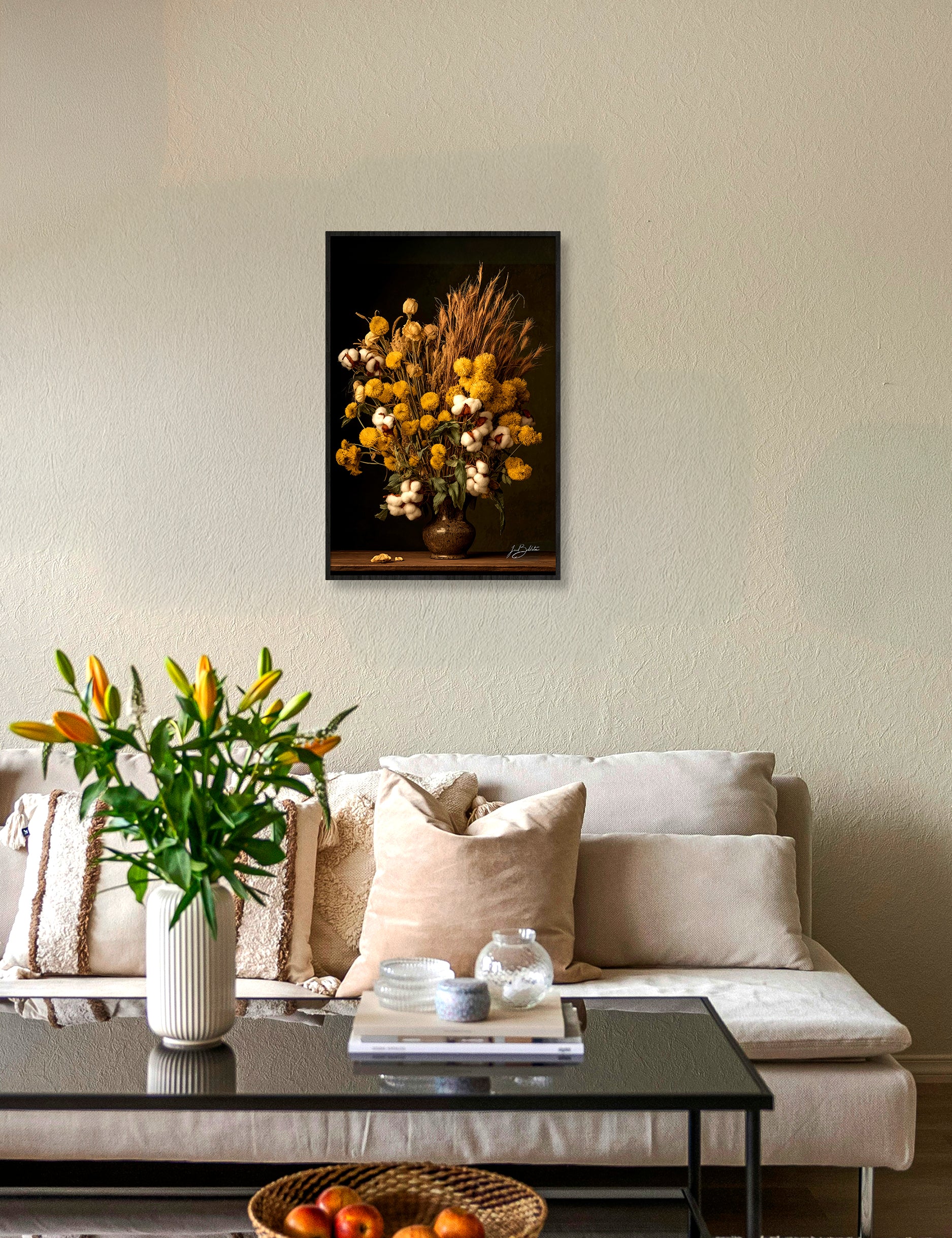 Cotton Wild Flowers Walldecoration Wandkraft