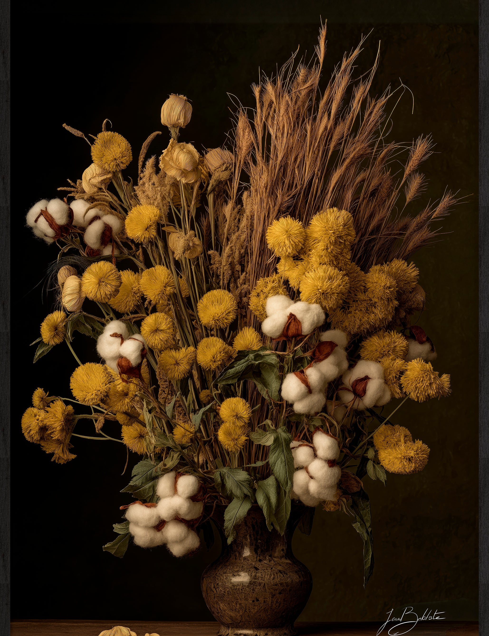 Cotton Wild Flowers Walldecoration Wandkraft 40x60
