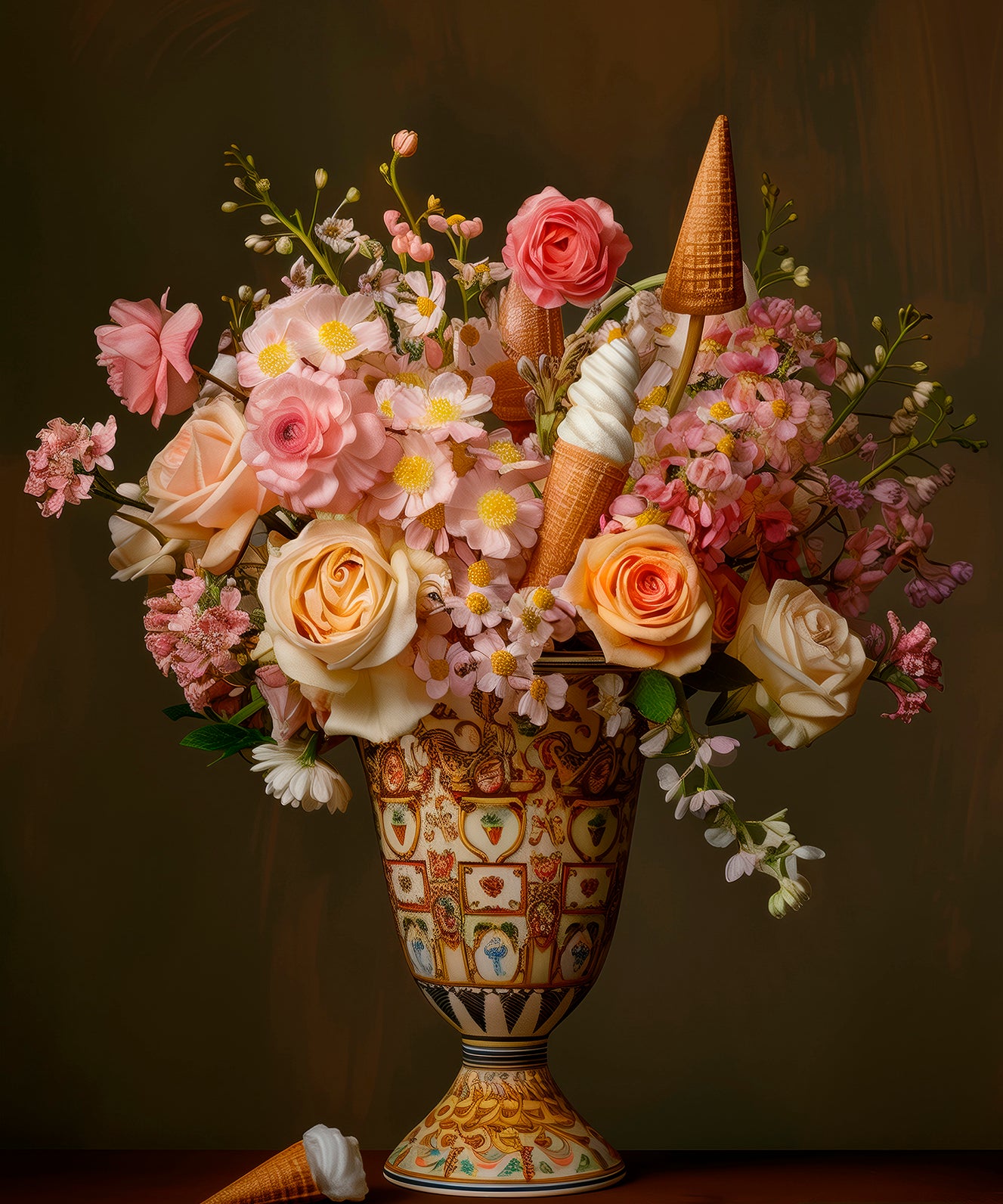 Ice Cream Fleur Walldecoration Wandkraft 98x148 cm