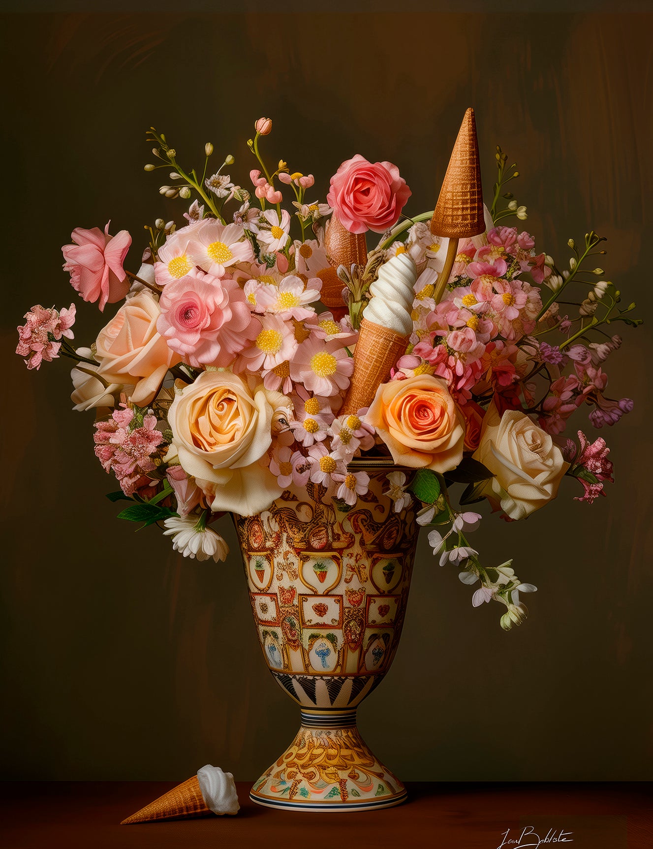 Ice Cream Fleur Walldecoration Wandkraft 98x148