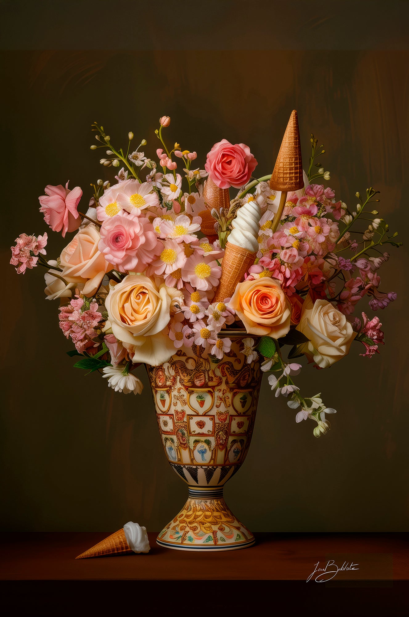 Ice Cream Fleur Walldecoration Wandkraft 98x148