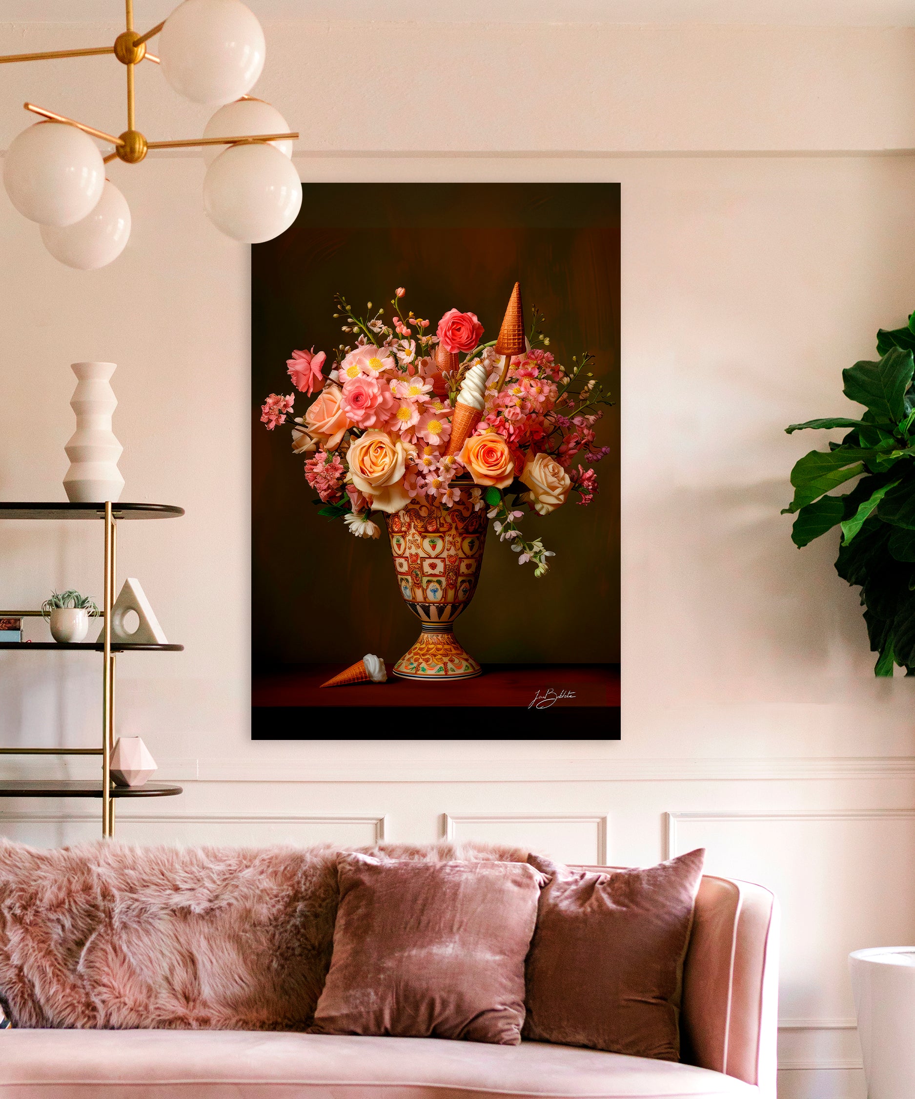 Ice Cream Fleur Walldecoration Wandkraft