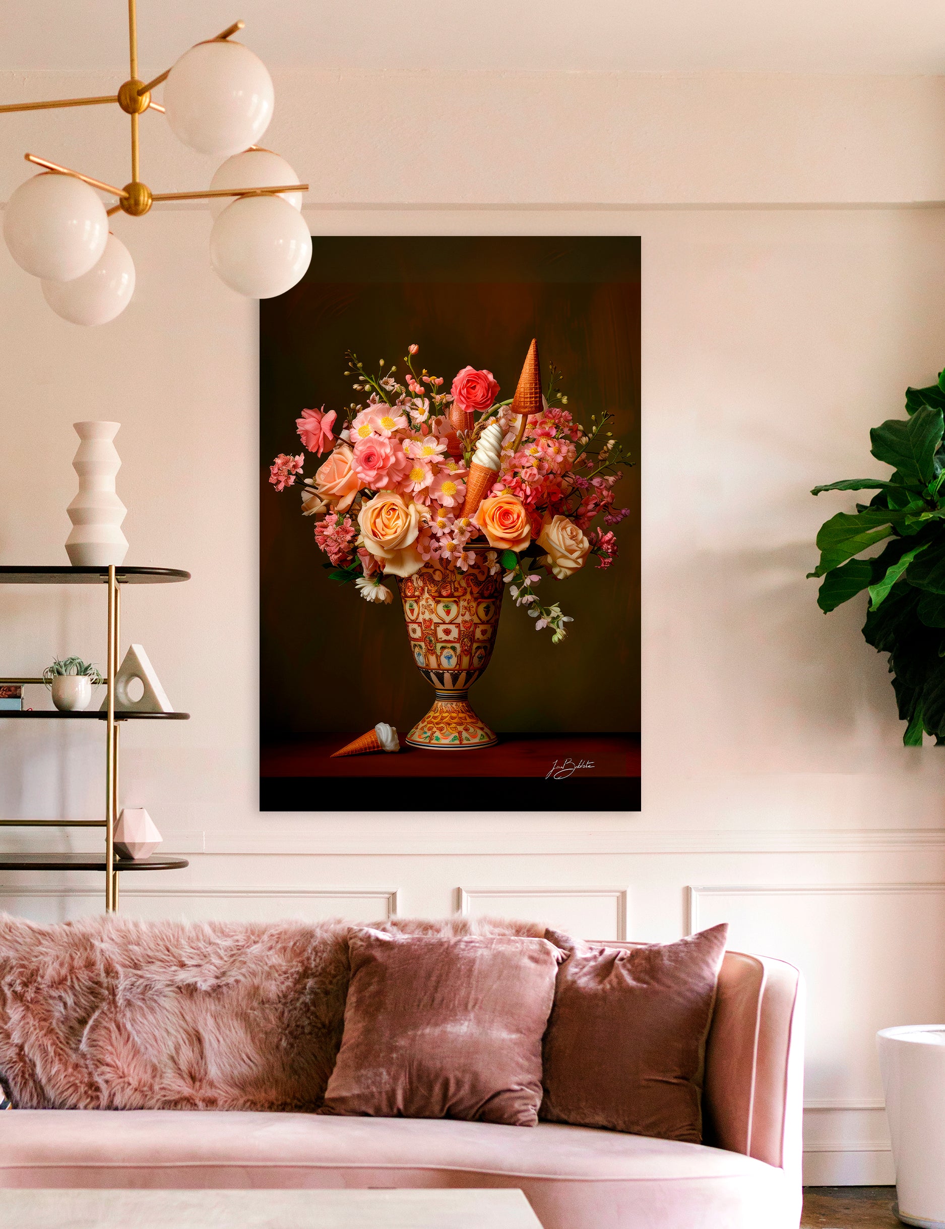 Ice Cream Fleur Walldecoration Wandkraft