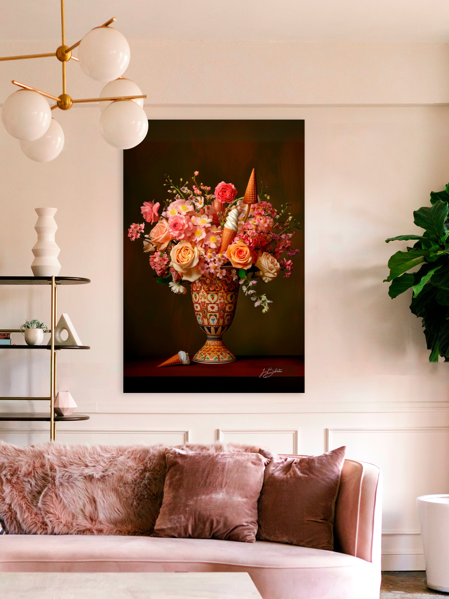Ice Cream Fleur Walldecoration Wandkraft