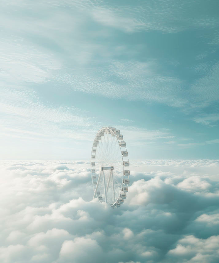 Sky Ferris Walldecoration Wandkraft 70x118 cm