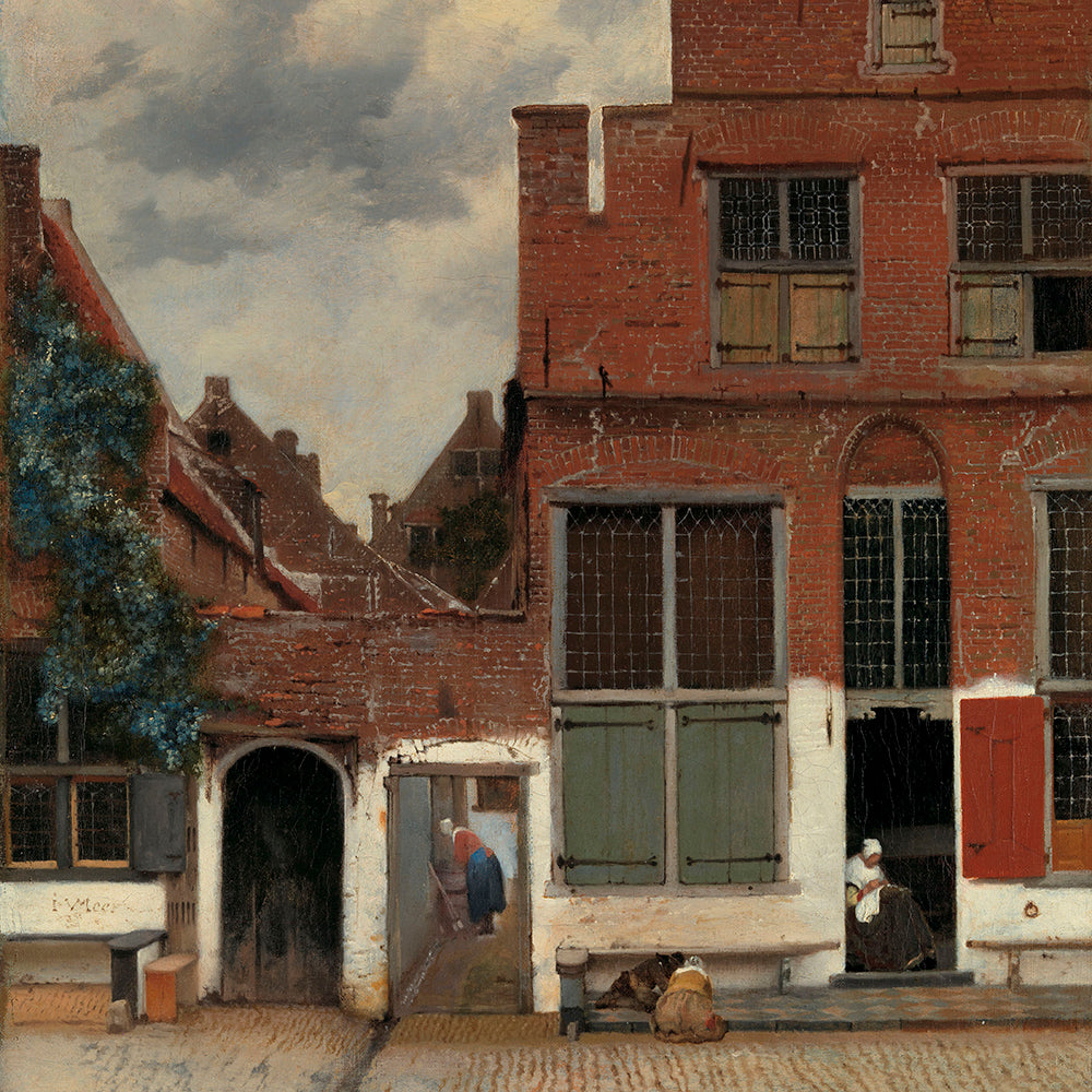 The Alley by Johannes Vermeer Walldecoration Wandkraft 74x74 cm