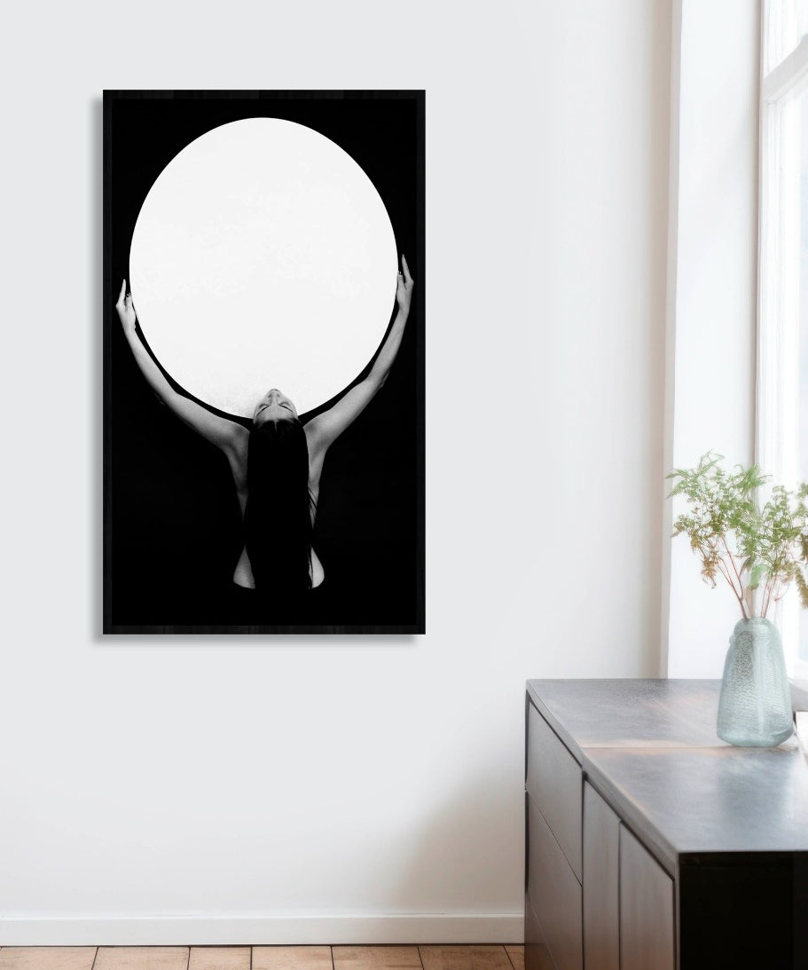 Femme Portant L'univers Walldecoration Wandkraft