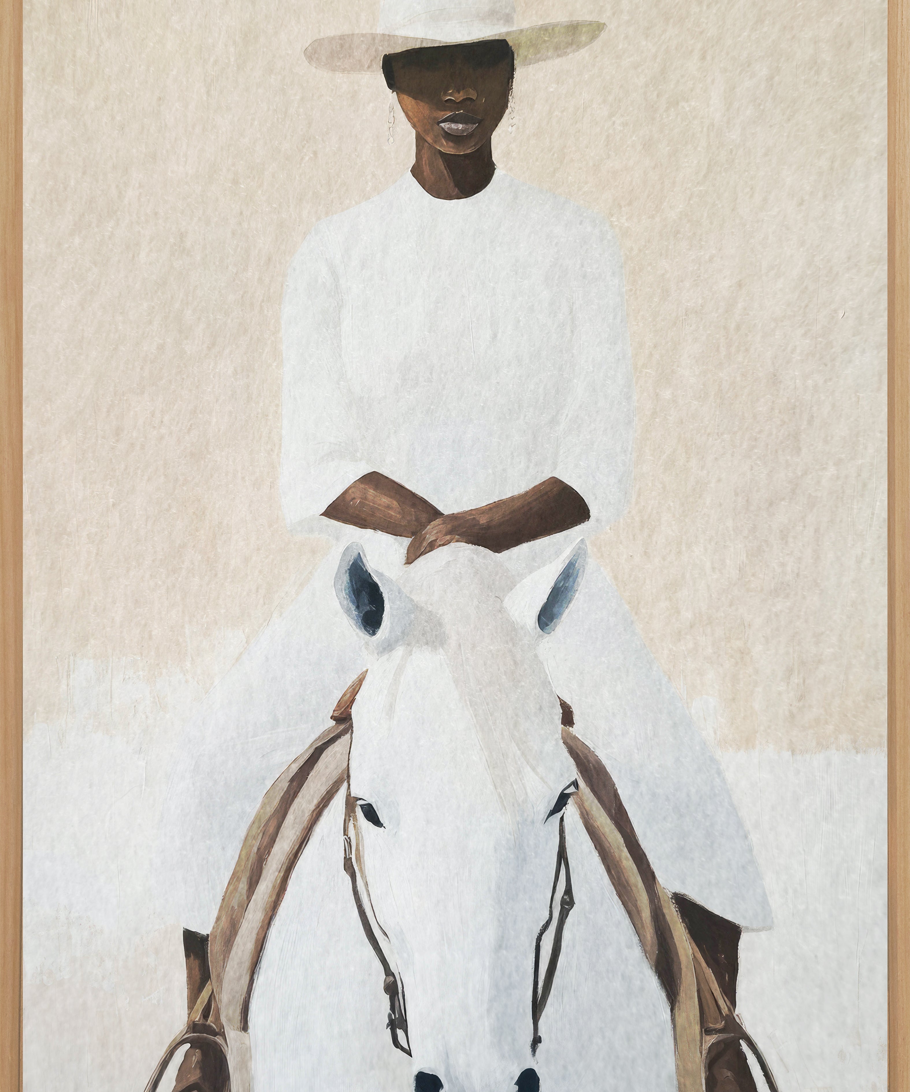 Equestrian Grace Walldecoration Wandkraft Canvas 40x60 cm Baklijst Blank