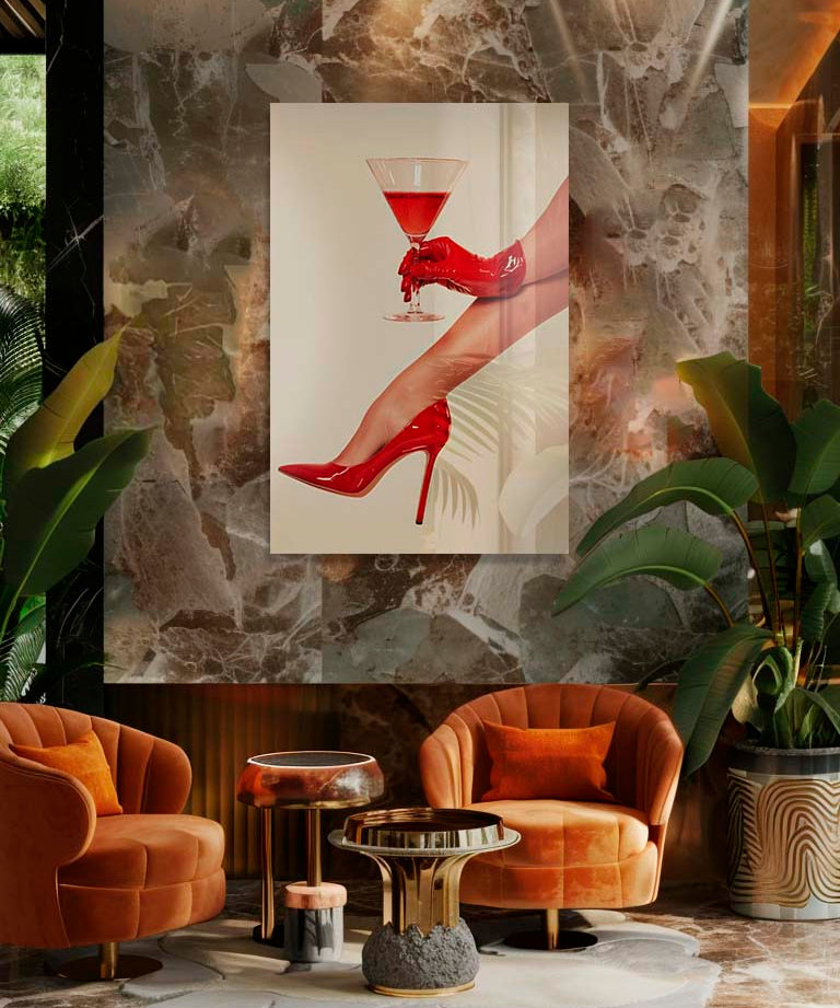 Glamour in Red Walldecoration Wandkraft