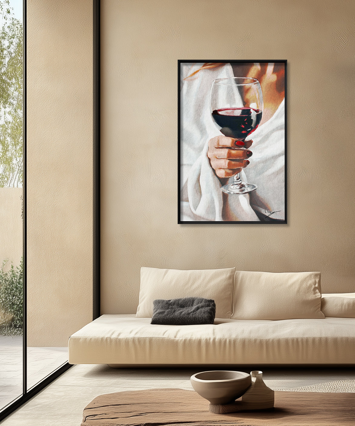 Crimson Elegance Walldecoration Wandkraft