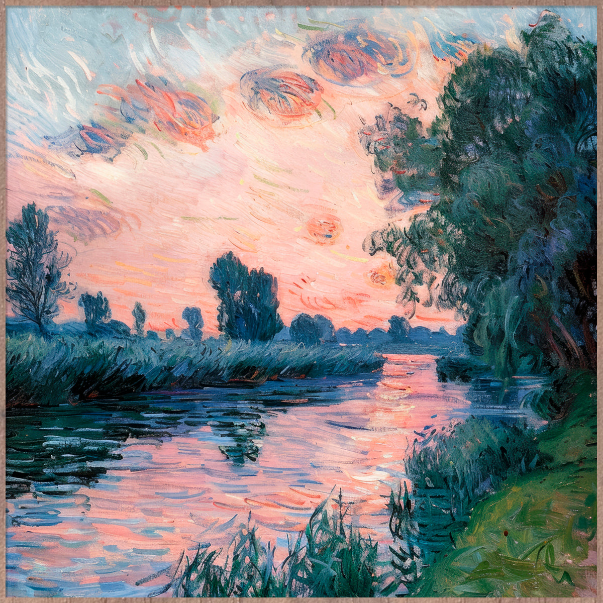 Twilight Reflections Walldecoration Wandkraft 74x74 cm