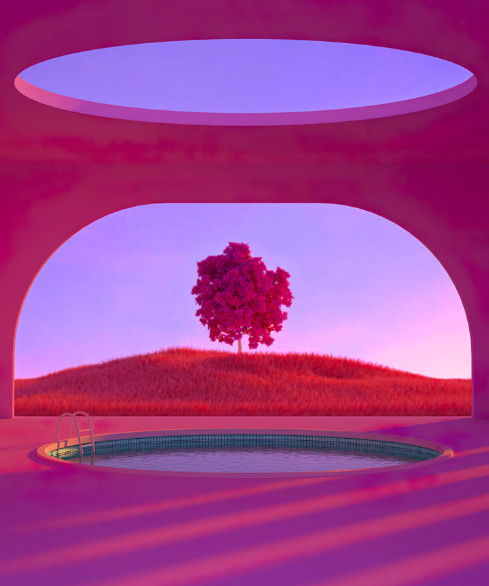 Magenta Fever 008 Walldecoration Wandkraft 70x118 cm