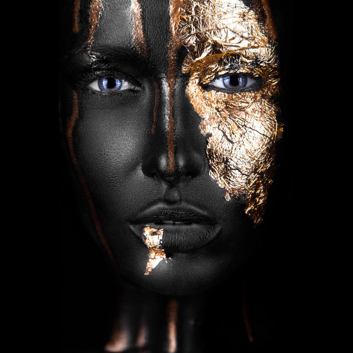 Noir Gold Walldecoration Wandkraft 100x100 cm Aluminium Profiel