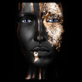Noir Gold Walldecoration Wandkraft 100x100 cm Paneellijst Zwart