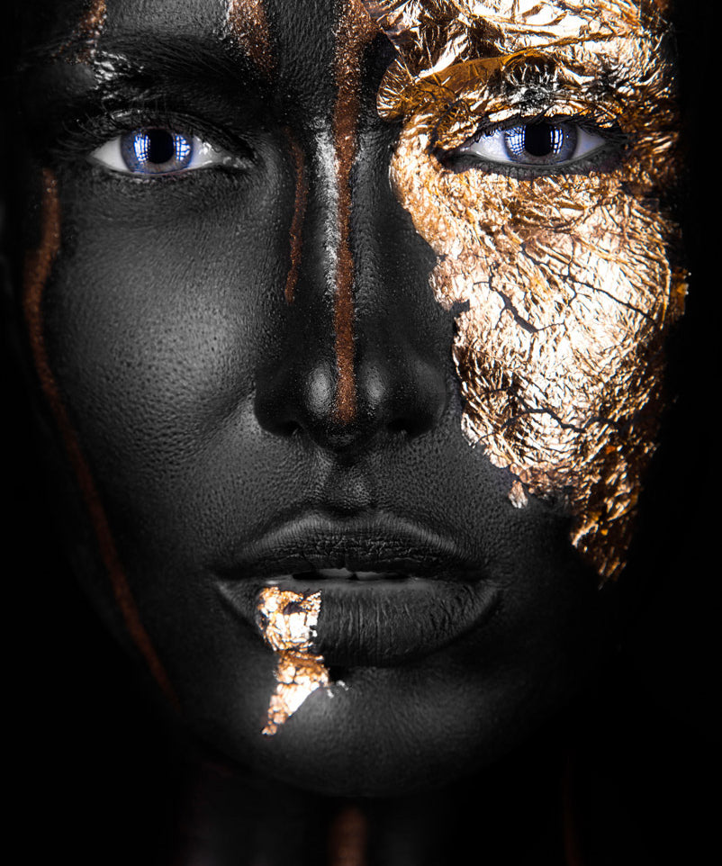 Noir Gold Walldecoration Wandkraft 80x120 cm Aluminium Profiel
