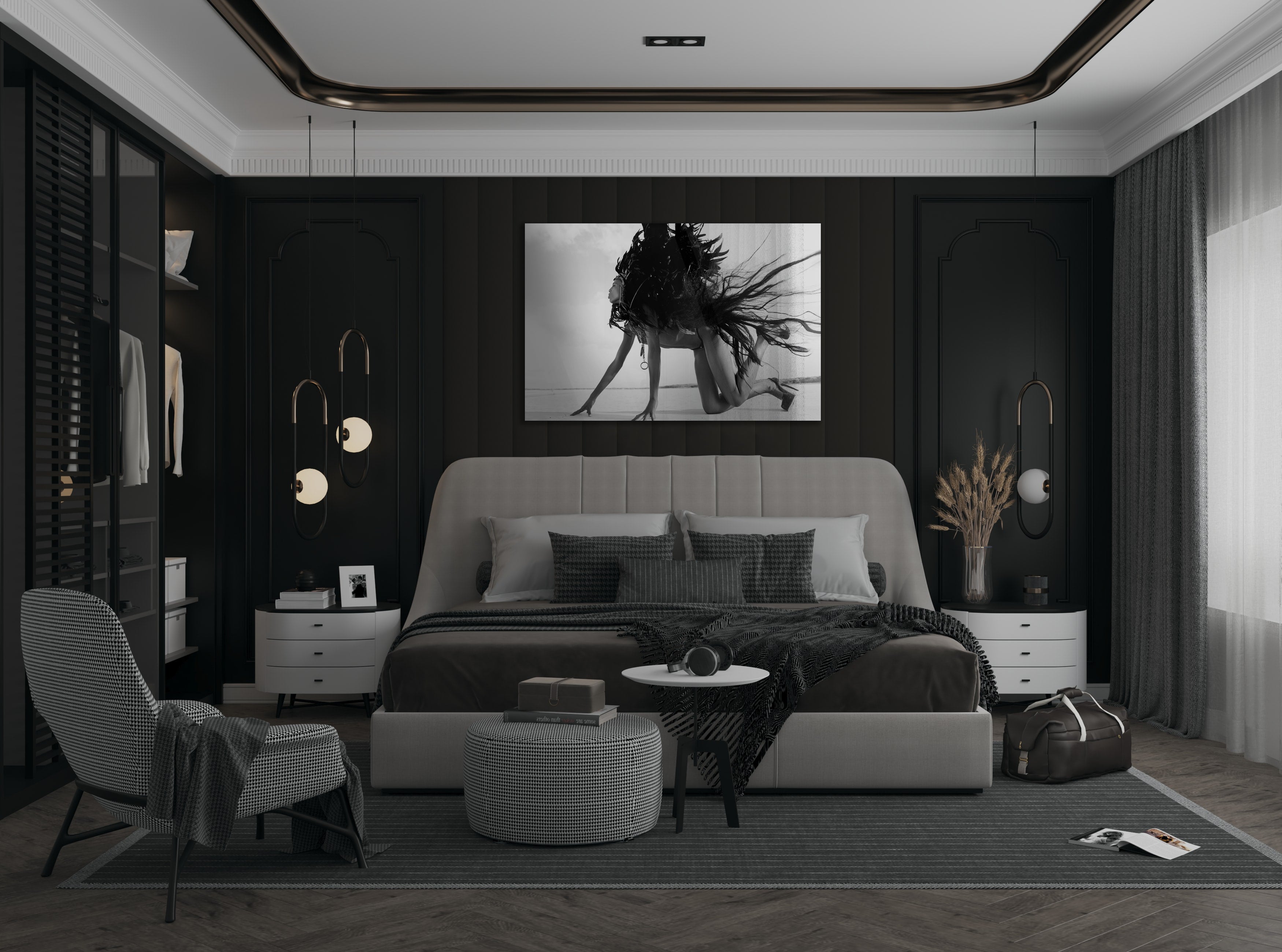 Black Swan Walldecoration Wandkraft