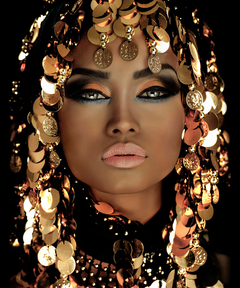 Queen of Gold Walldecoration Wandkraft 80x120 cm Paneellijst Zwart