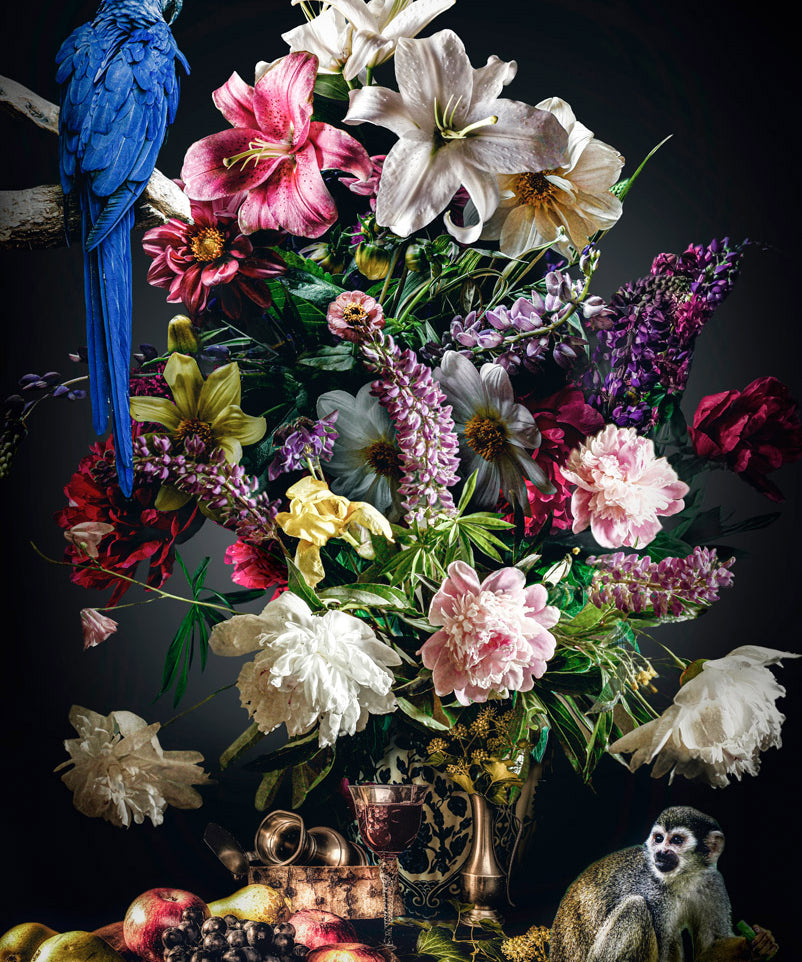 The Still Life Collection III Walldecoration Wandkraft 80x120 cm Baklijst zwart