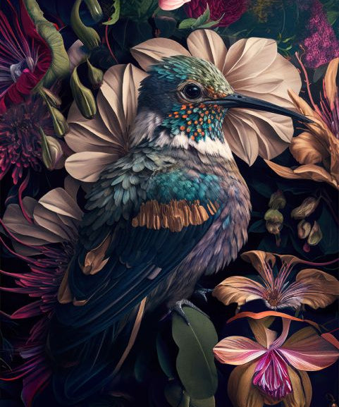 The Hummingbird Walldecoration Wandkraft 90x135 cm Aluminium profiel