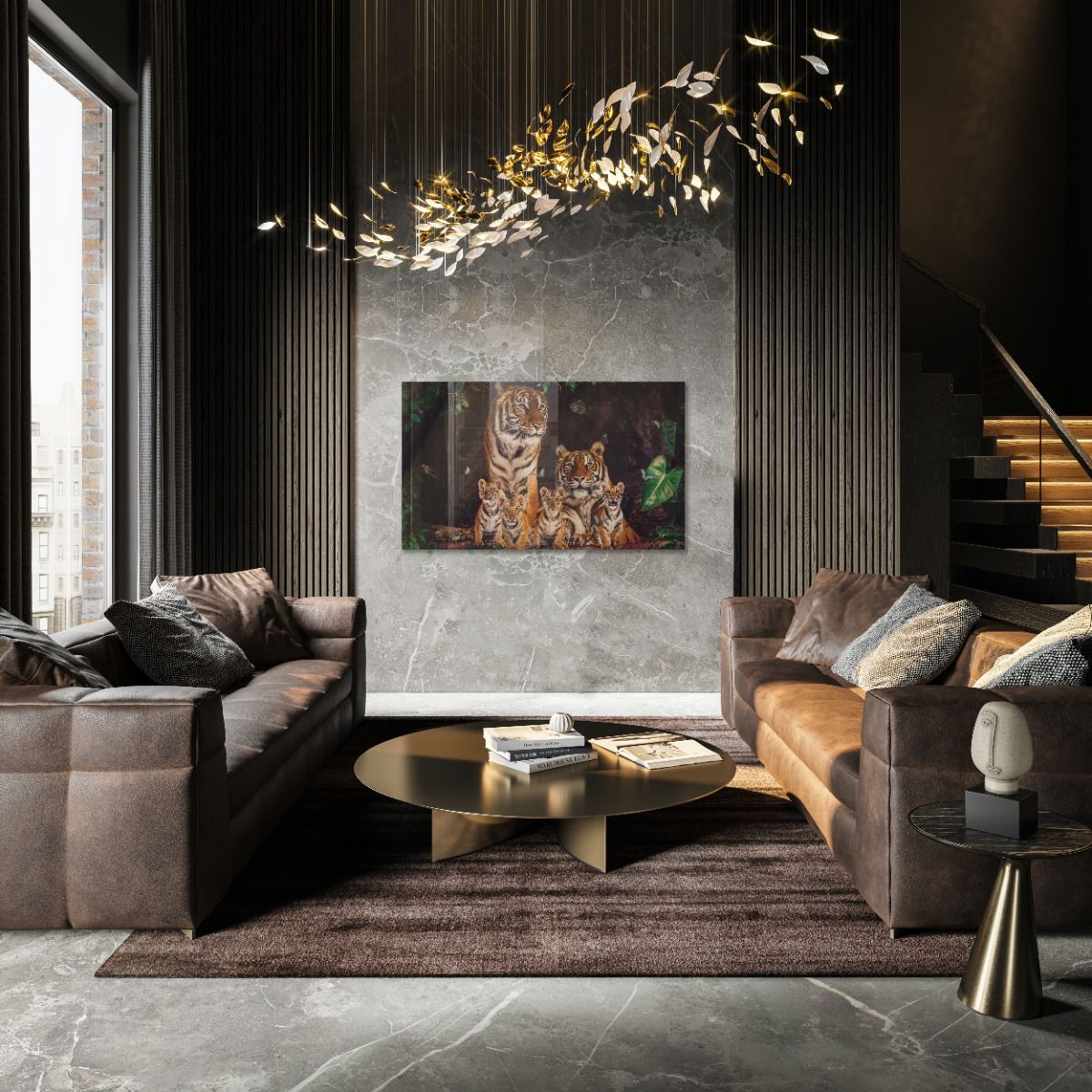 Tiger Family Walldecoration Wandkraft