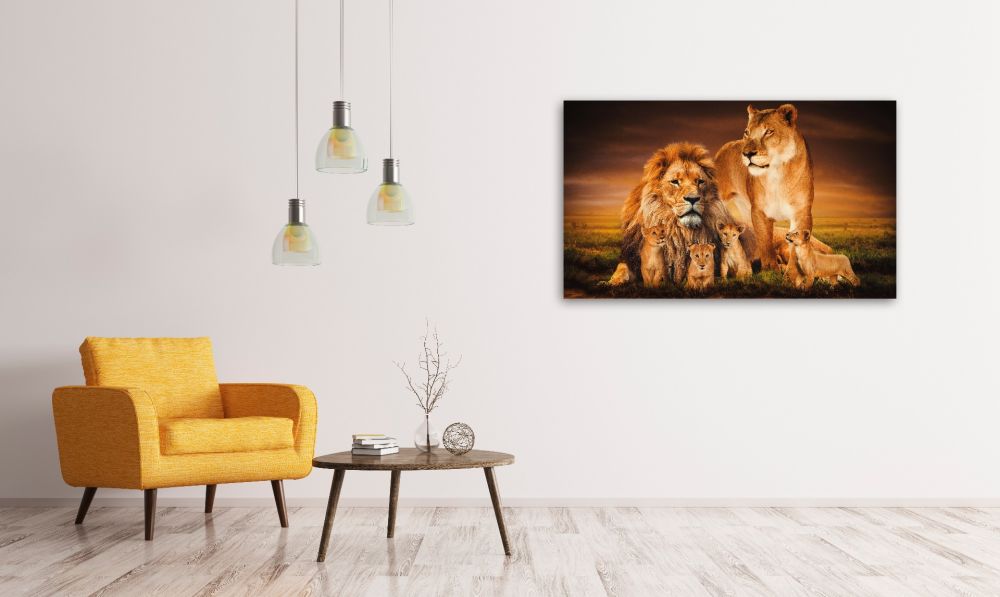 Lion Family Walldecoration Wandkraft