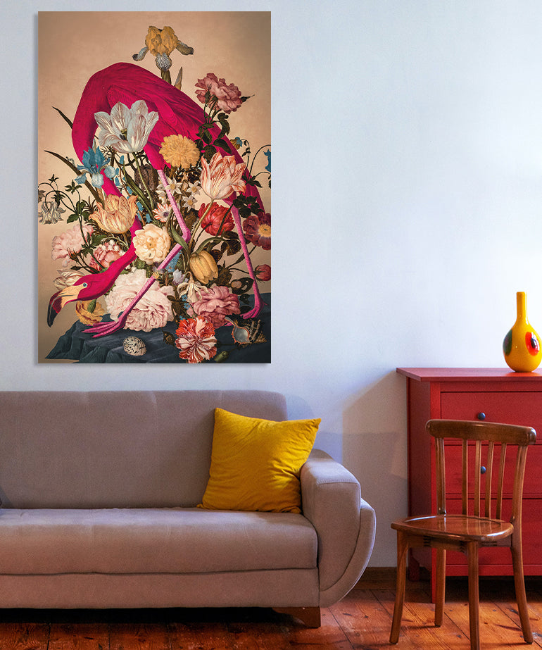 American Flamingo Walldecoration Wandkraft
