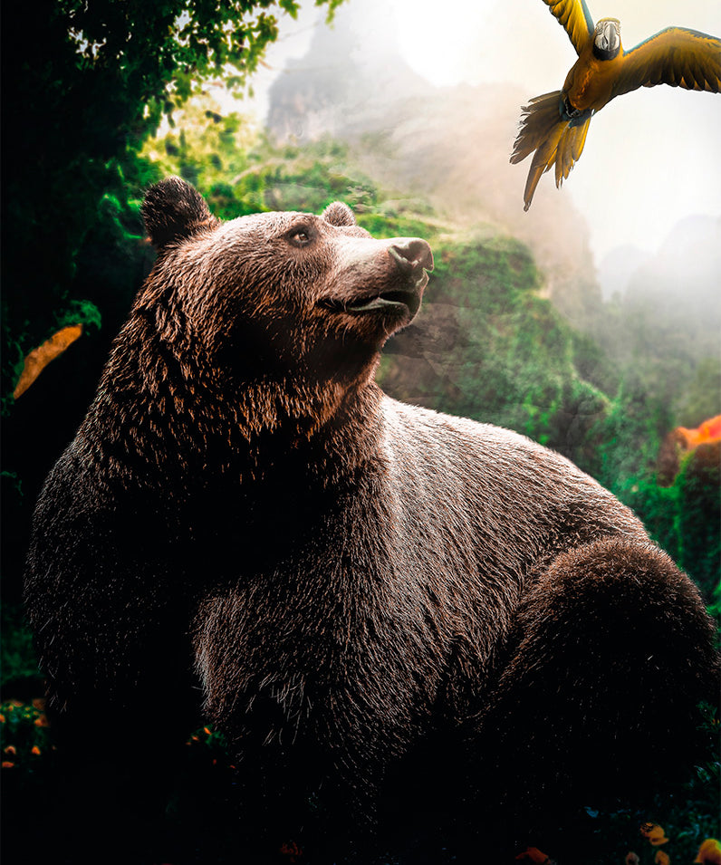 Bear Walldecoration Wandkraft 70x118 cm