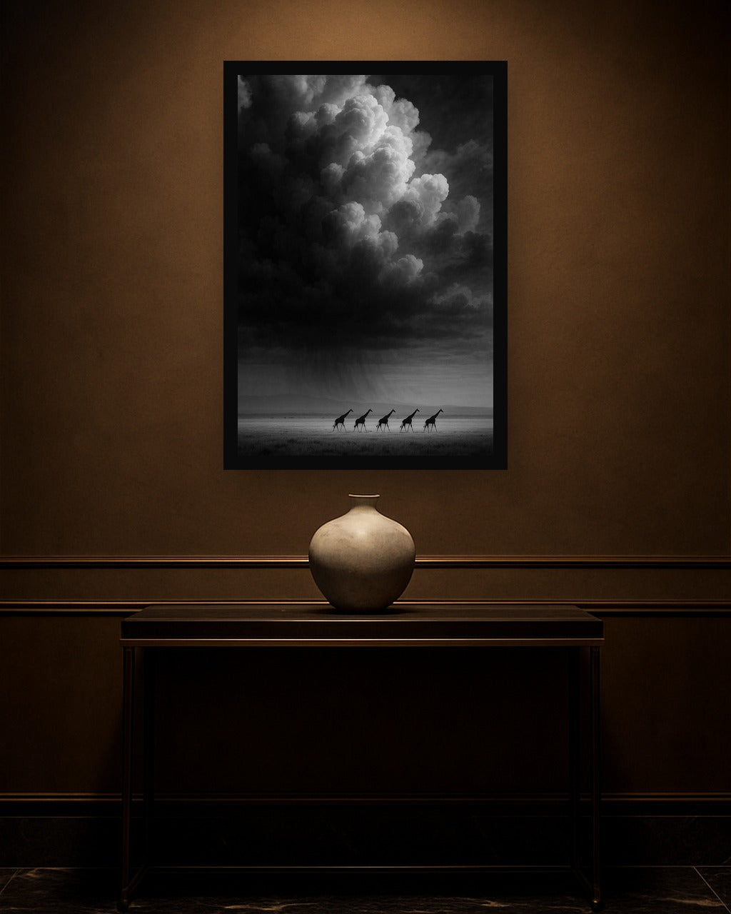 Storm Line interieur mockup met zwarte lijst