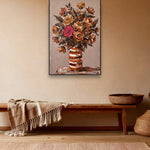 Striped Bouquet ambiance avec cadre caisse noir dans un intérieur bohème