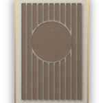 Panneau en feutre acoustique Sun Bend Cocoa, cadre caisse naturel