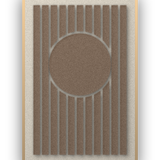 Panneau en feutre acoustique Sun Bend Cocoa, cadre caisse naturel