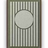 Panneau en feutre acoustique Sun Bend Fern avec cadre caisse châtaigne (wengé), détouré